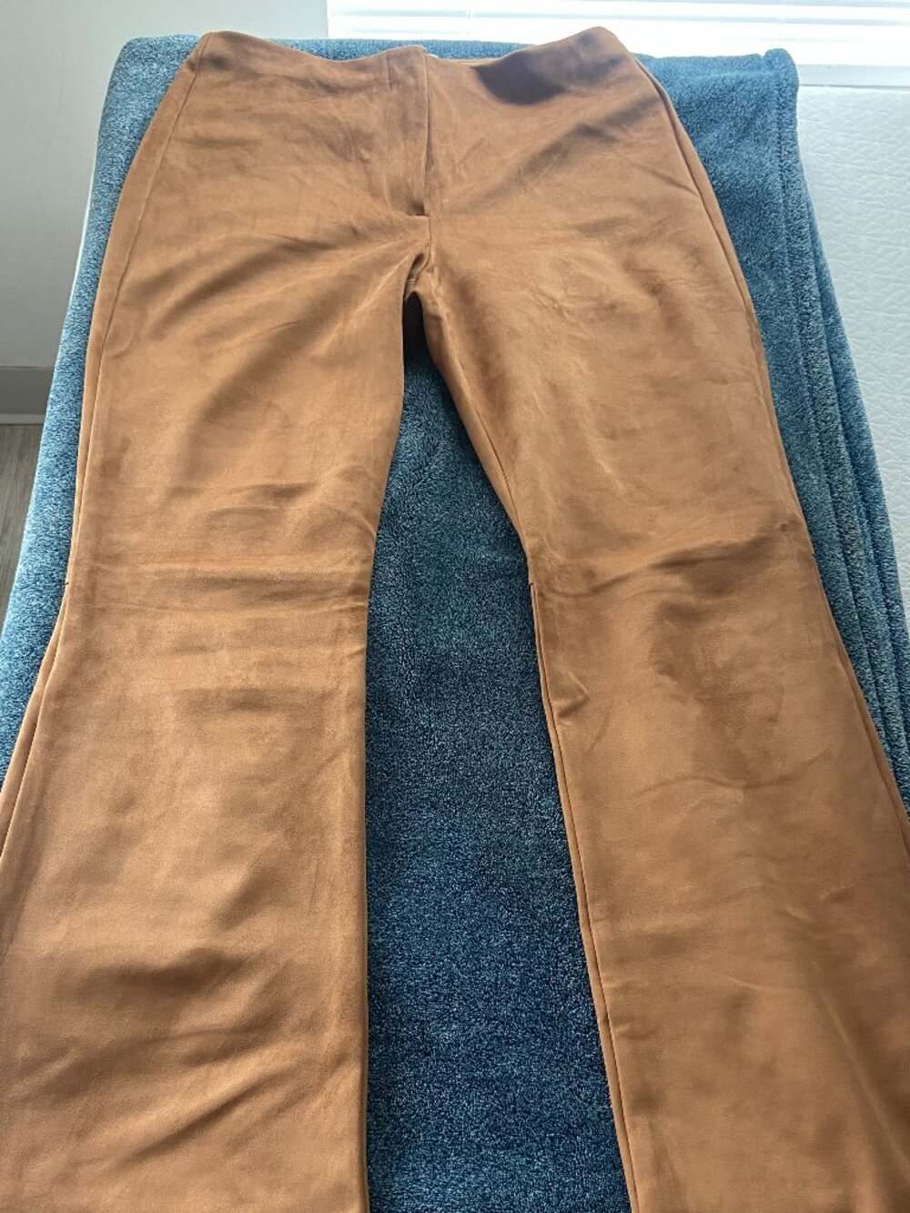 Abercrombie vegan suede bootcut pants for women, size 8